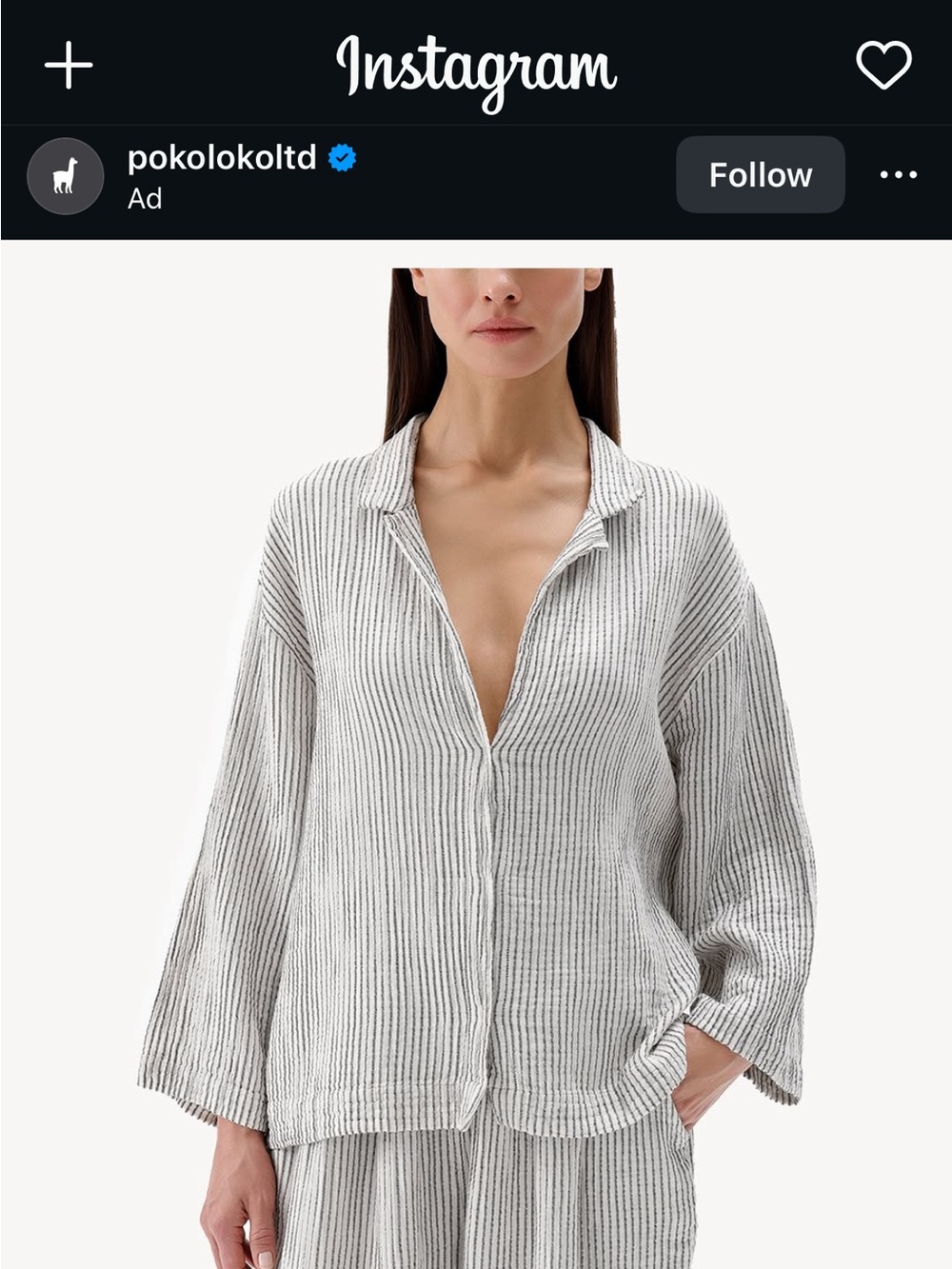 Pokoloko crinkle cotton Striped shirt made in Turkey artisan